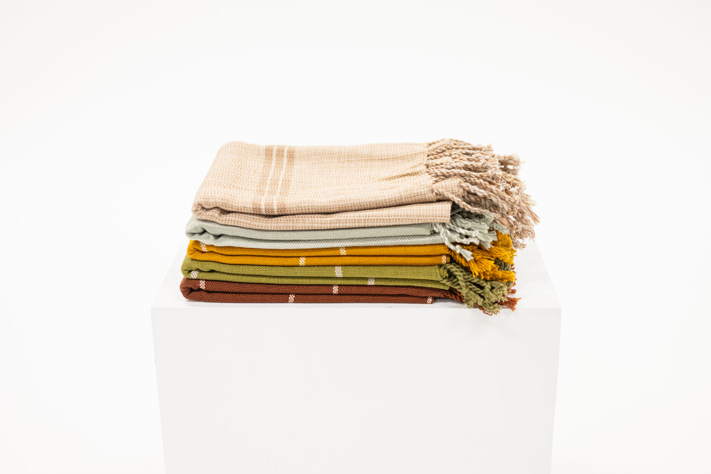 Woven Oversized Hand Towel - Rusty Red