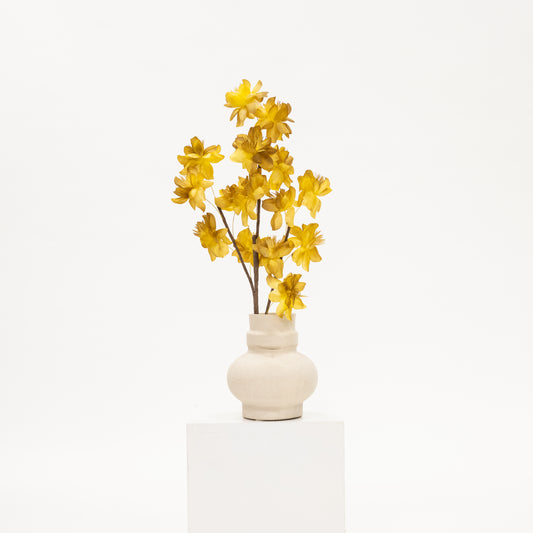 a tall fall floral stem with bendable yellow florals
