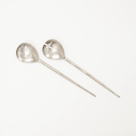 Pewter Forged Salad Set