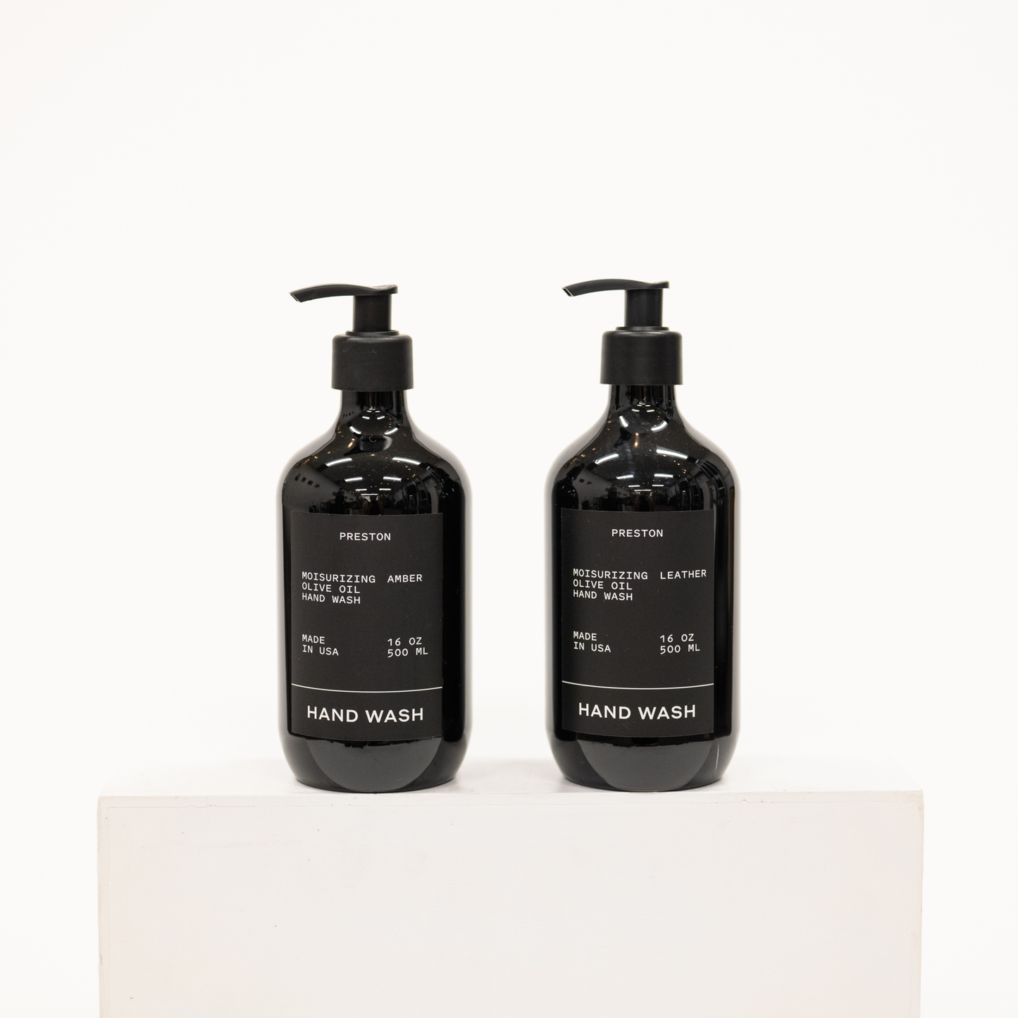 black bottle hand soap from preston