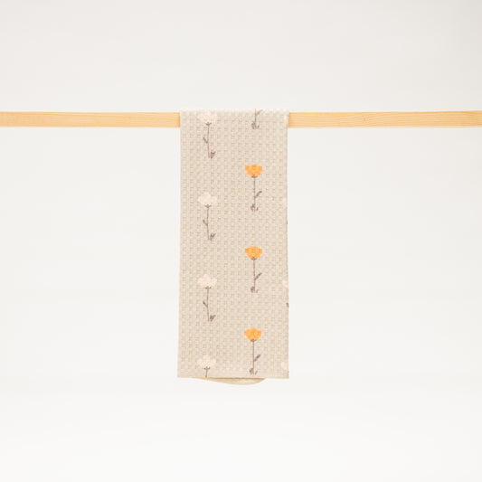 Sage green with floral microfiber kitchen towel