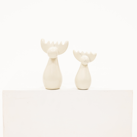 reindeer figurine carved from white soapstone