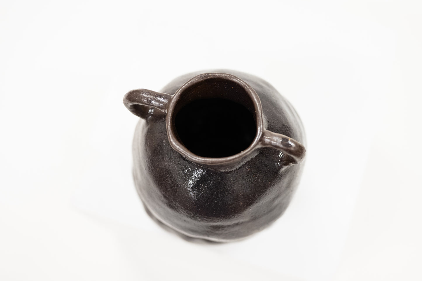 Dual Sphere Dark Brown Gloss Vase