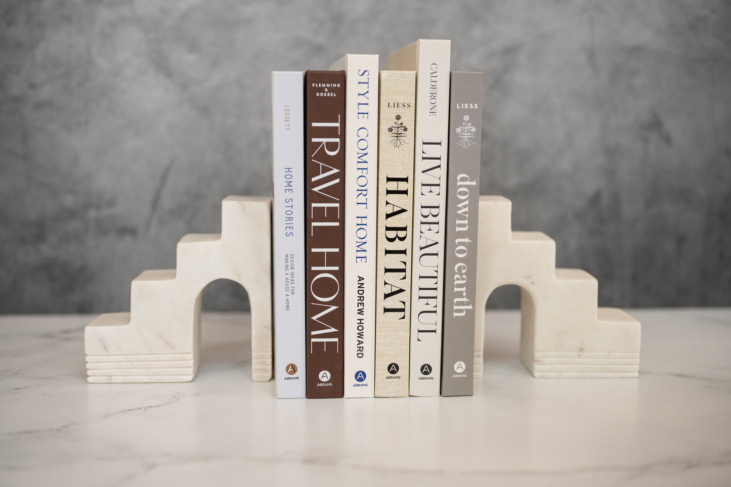 Staircase White Marble Bookend