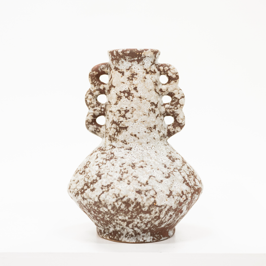 Brown + Cream Structural Vase