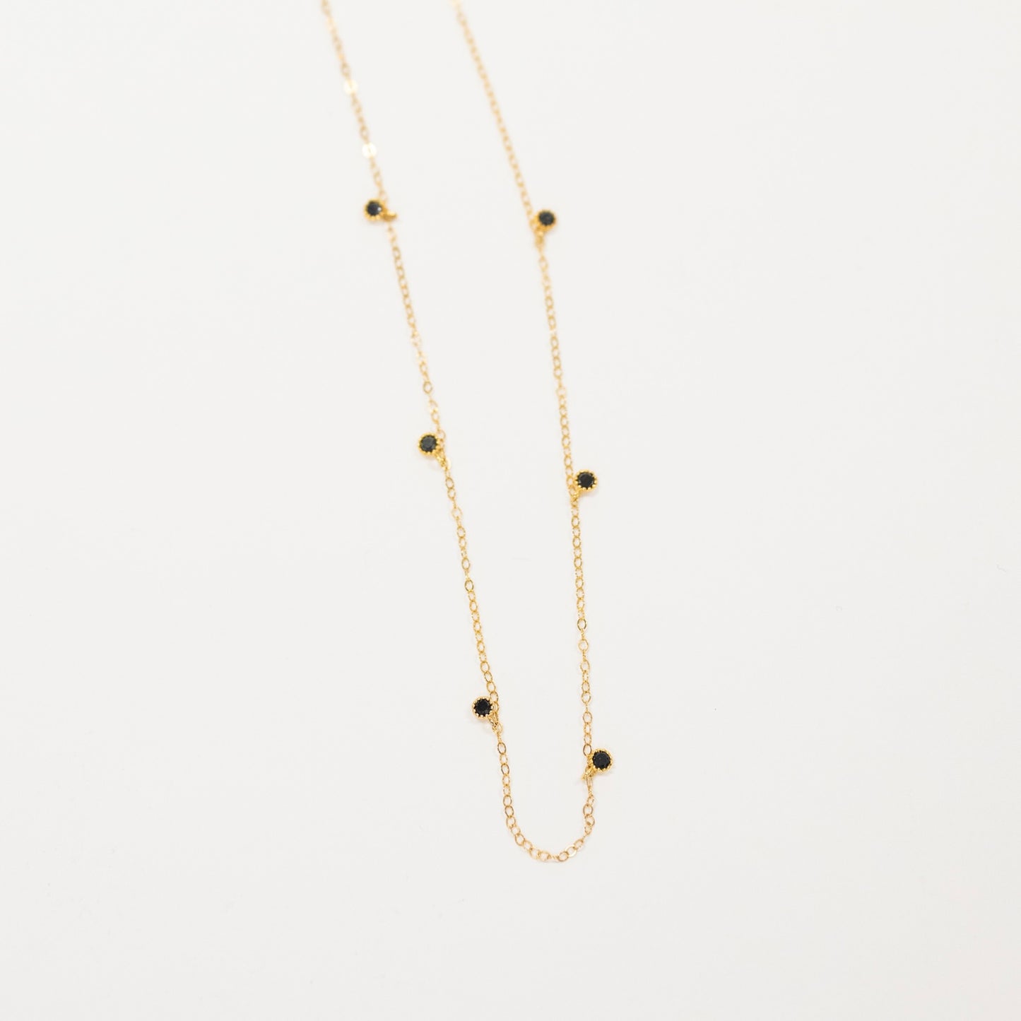 Gold Choker With Black Stones