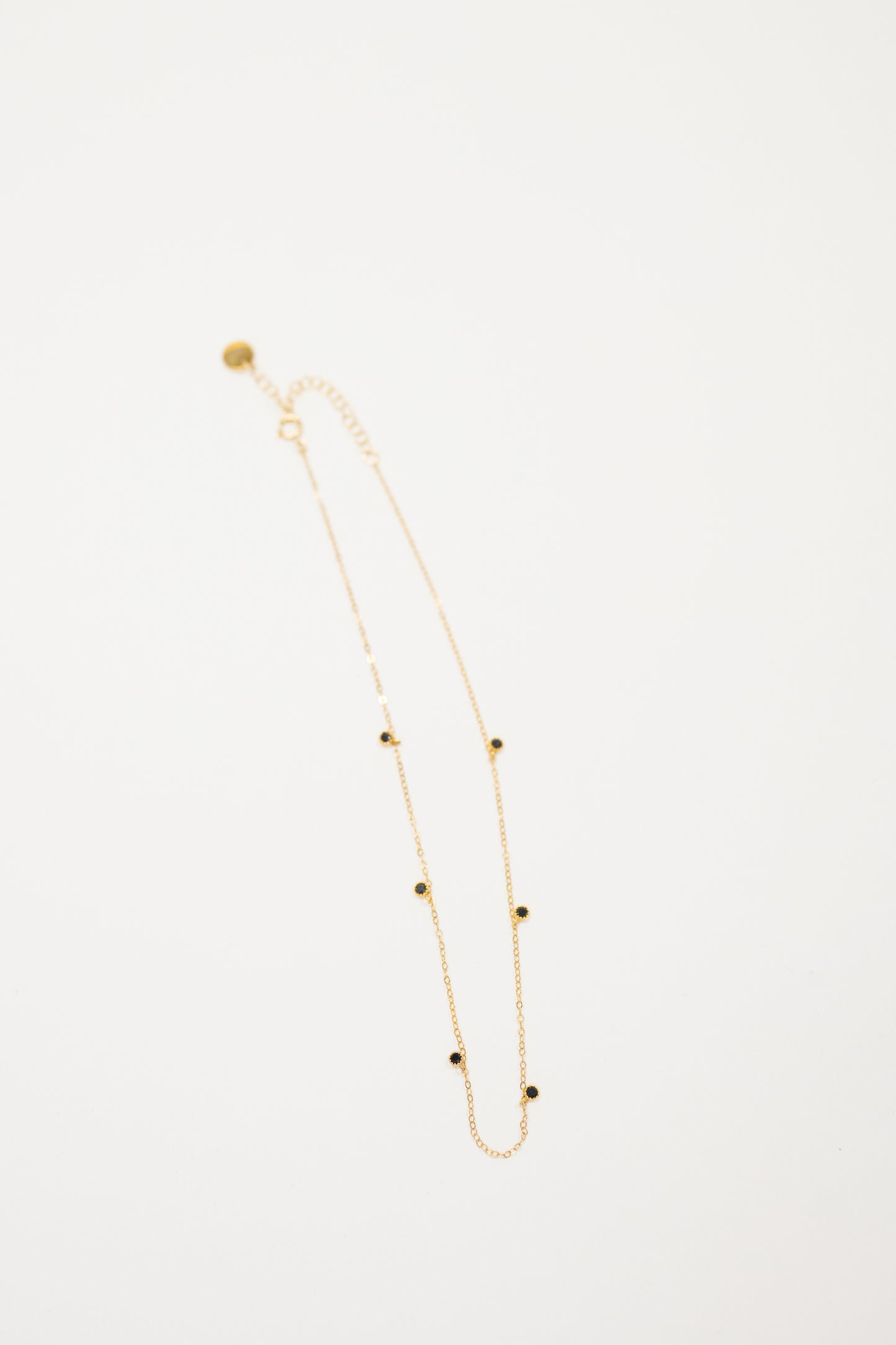 Gold Choker With Black Stones