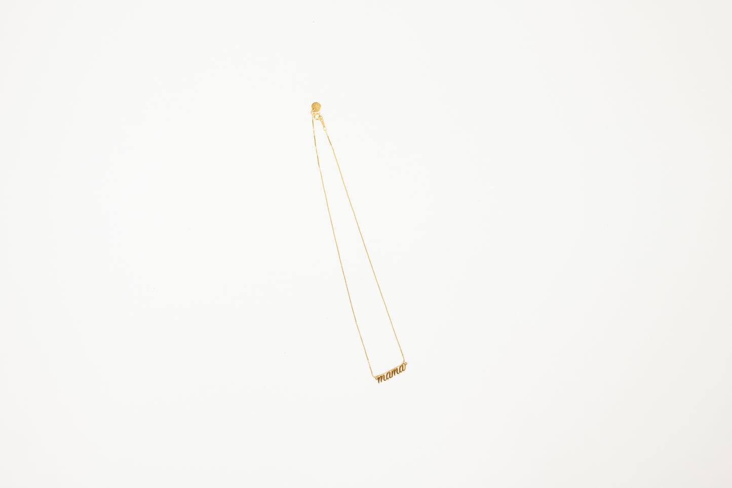 Mama Necklace in Gold Script