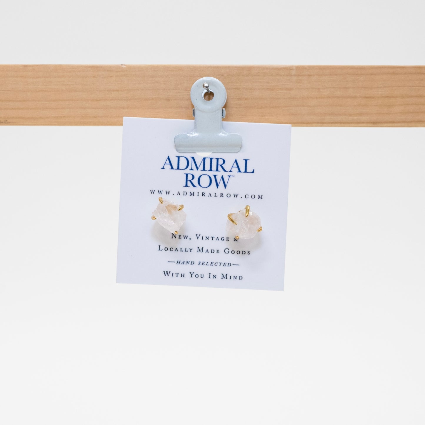 Rose Quartz Stud Earring