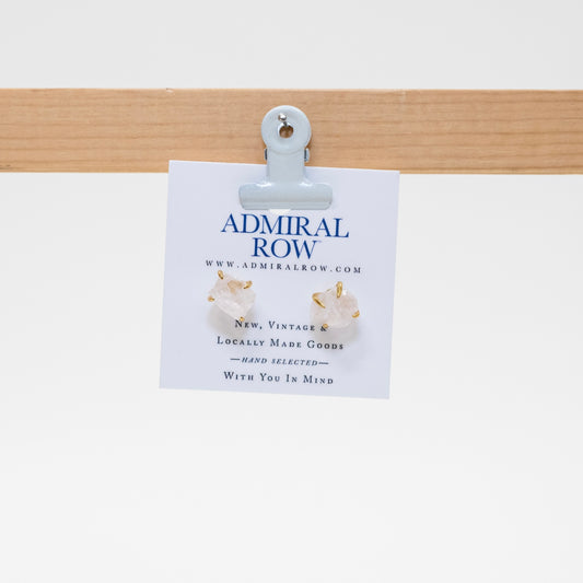 Rose Quartz Stud Earring