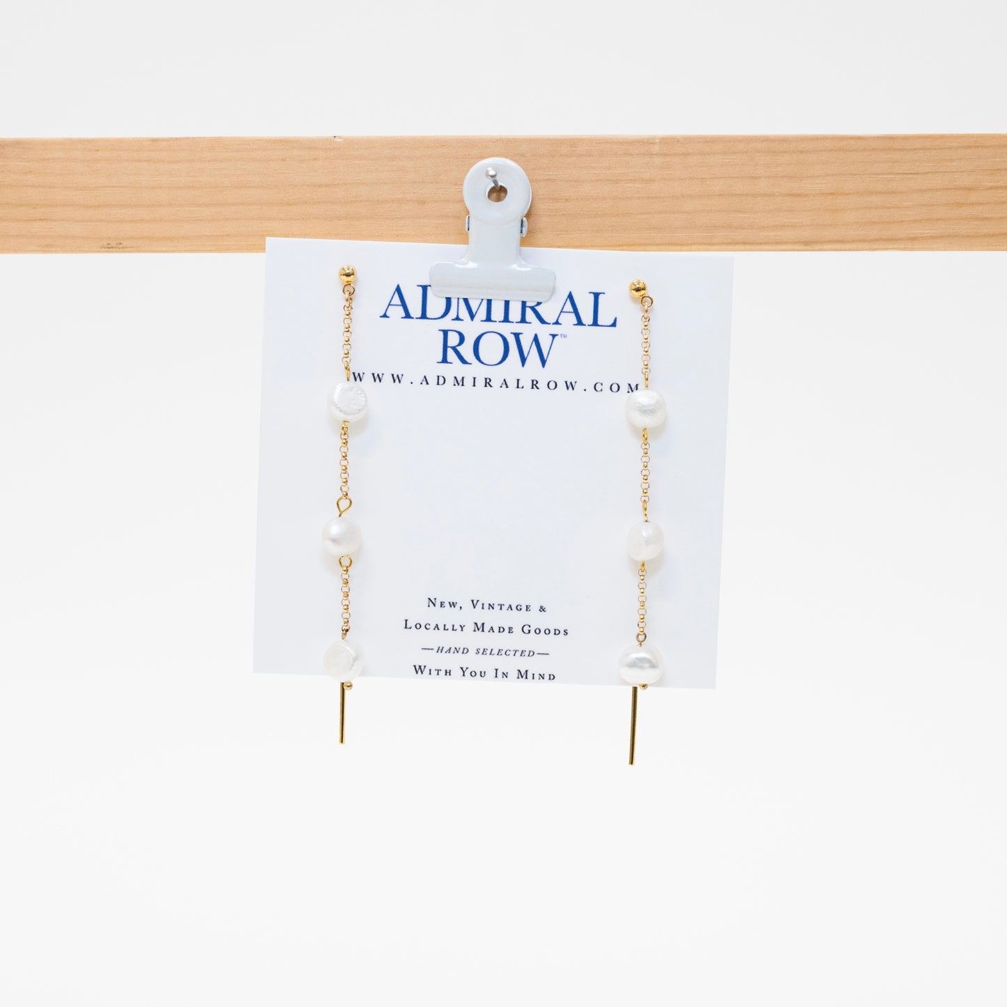 Pearl & Chain Jacket Earrings