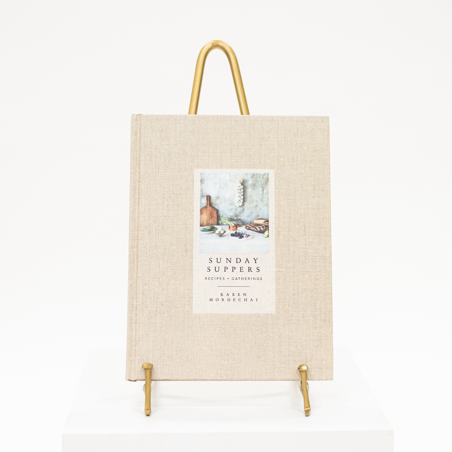 linen bound sunday suppers cookbook