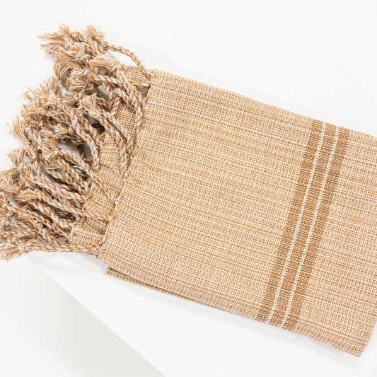 Woven Oversized Hand Towel - Taupe
