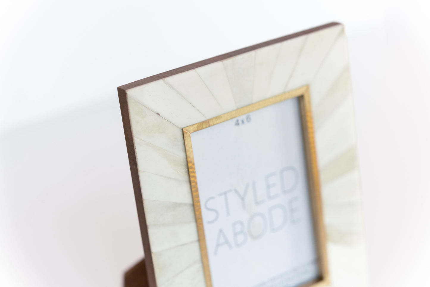 Sunburst Cream and Brass Frame