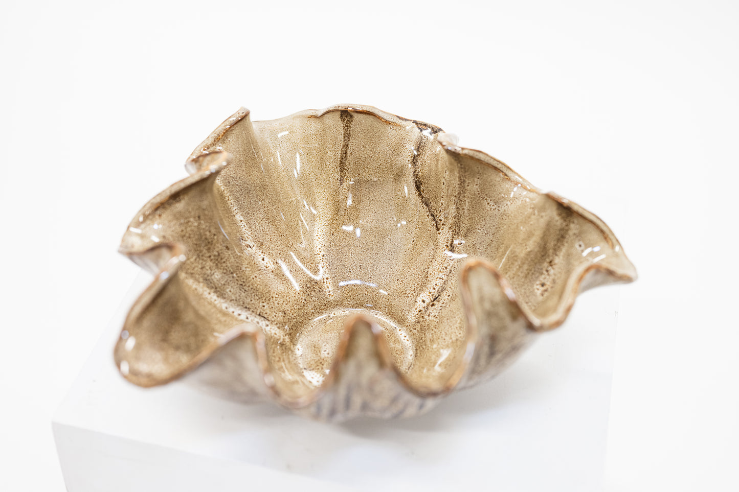 Wavy Edge Brown Bowl