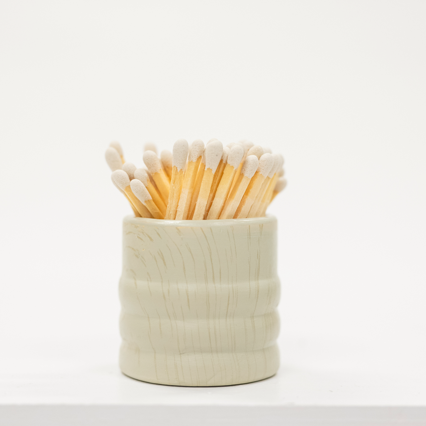 Whitewashed Wood Safety Match Holder