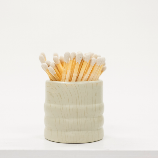 Whitewashed Wood Safety Match Holder