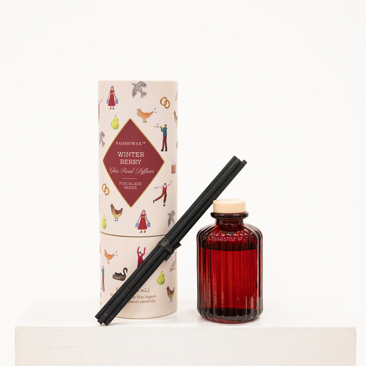 red glass winter berry scent diffuser for christmas
