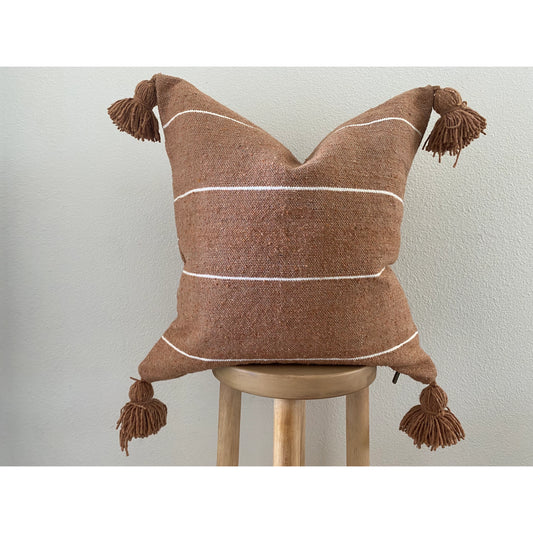 Clay Striped Pillow