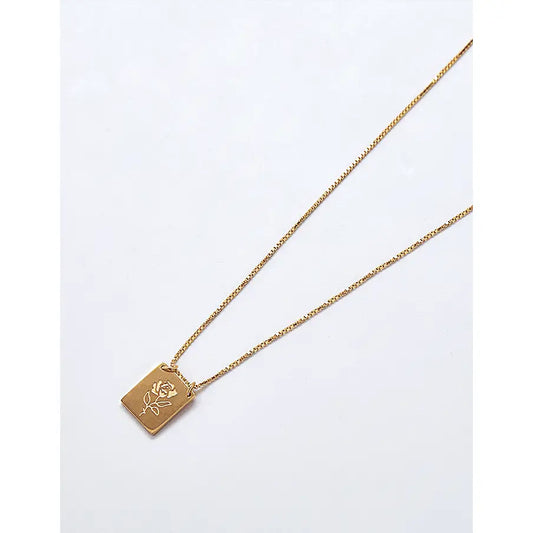 Rose Bar Necklace