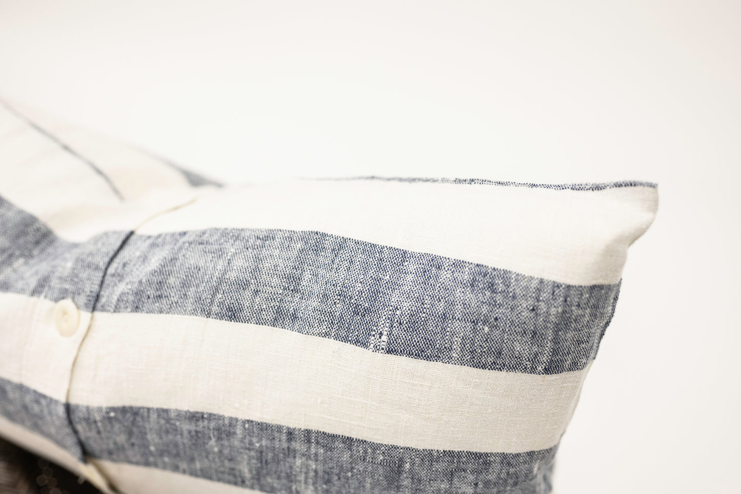 Indigo Blue Wide Stripe Pillow