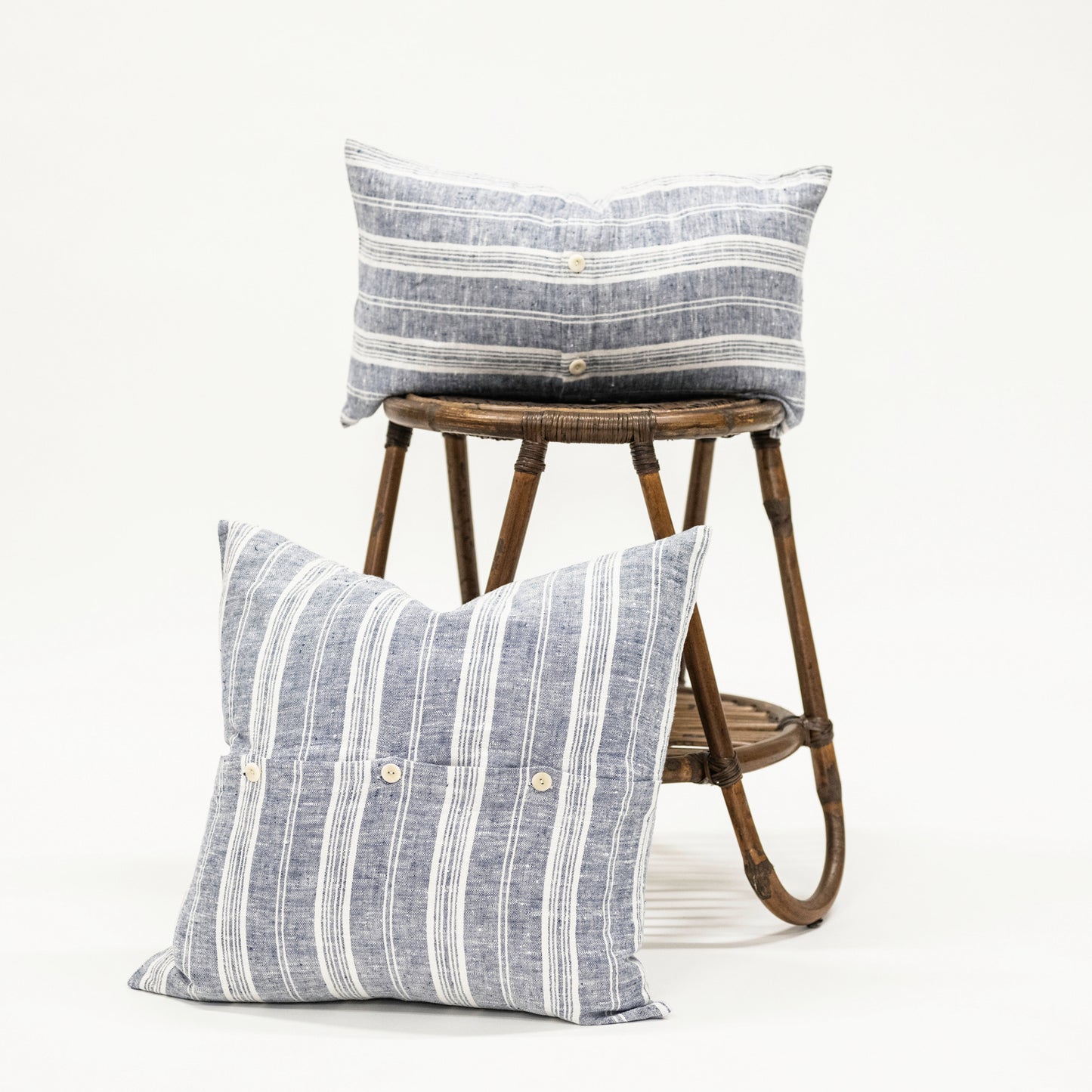 Indigo Blue Mulitstripe Pillow