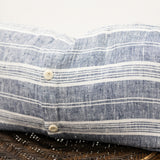 Indigo Blue Mulitstripe Pillow
