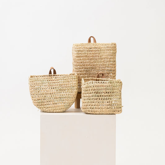 Palm Leaf Wall Basket