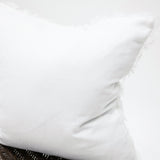 White Fringe Pillow 20x20