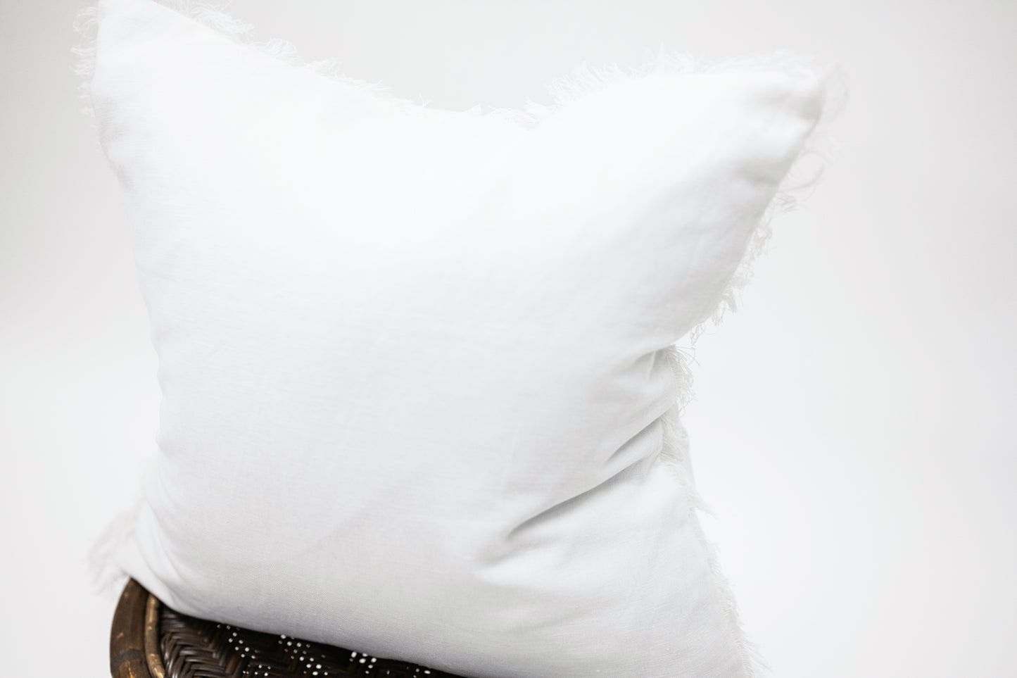 White Fringe Pillow 20x20