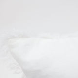White Fringe Pillow 20x20