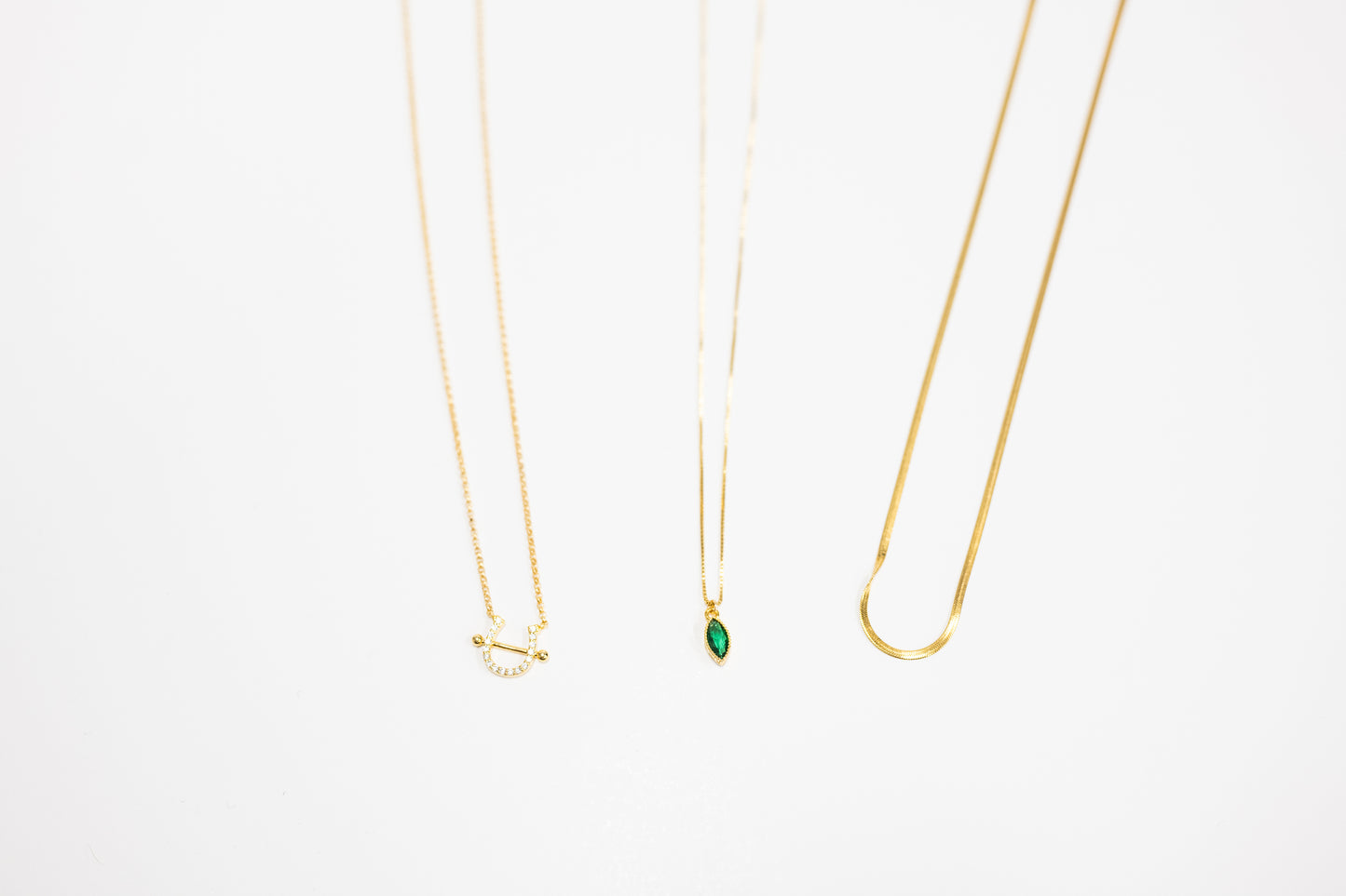 Green Cubic Zirconia Teardrop Necklace