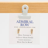 Cubic Zirconia Drop Stud Earring in Gold