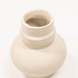 Paper White Round Vase