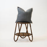Denim + Natural Fringe Pillow