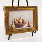 Vintage Watercolor Pears Framed Art: 5x7