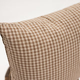 Beige & Brown Gingham Pillow - 20x20