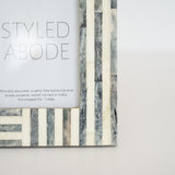 Grey & White Tiled Frame: 4x6