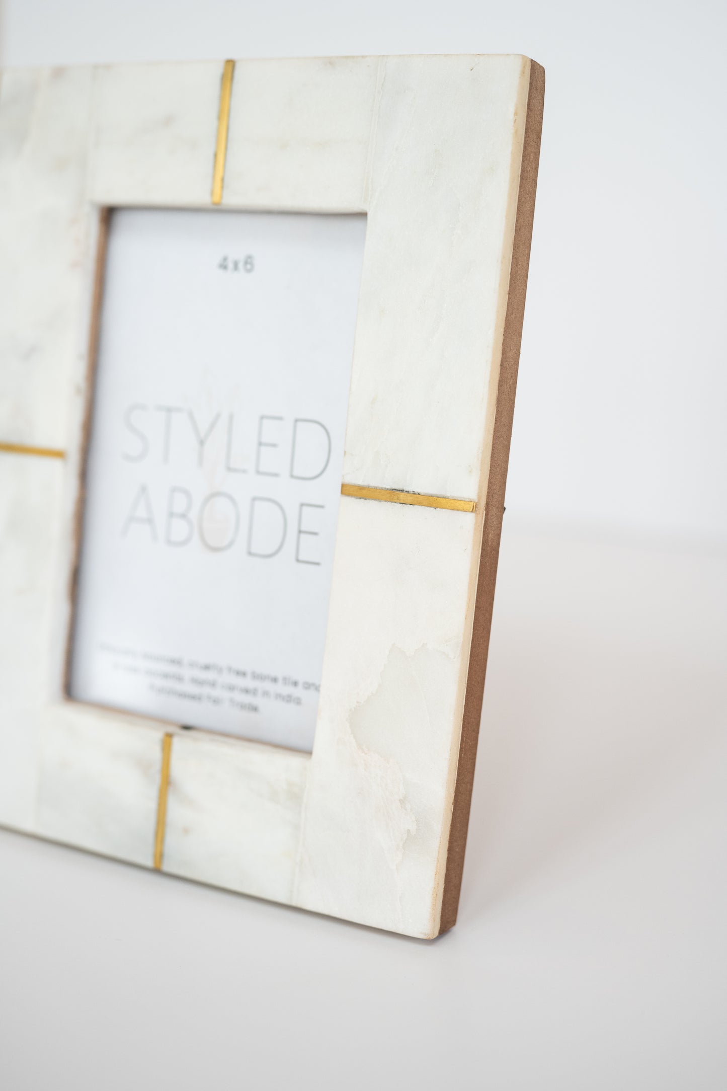 4x6 Marble Brass Frame