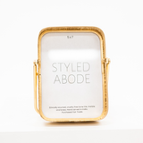 5x7 embossed gold picture frame with easel