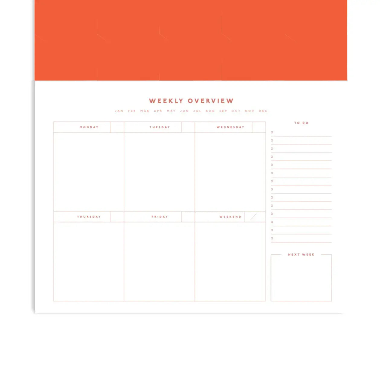 Colorblock Weekly Desk Planner