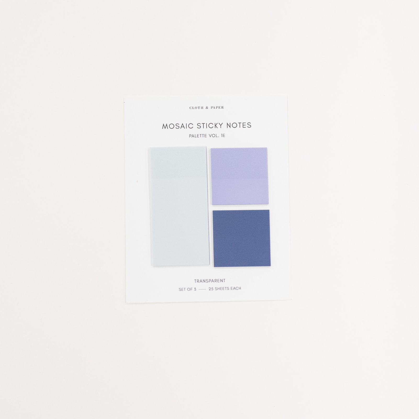 Mosaic of Blues Sticky Notes with transparent finish