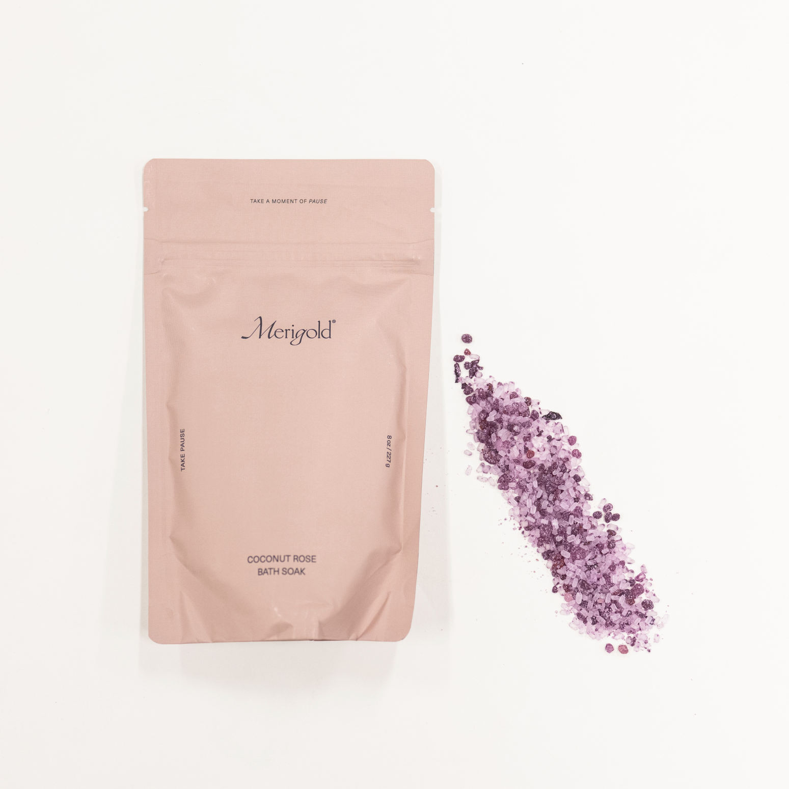 Coconut & Rose Bath Salt Soak for relaxing and hydrating baths