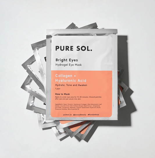 Collagen Hyaluronic Acid Eye Mask pair in individual packages by pure sol