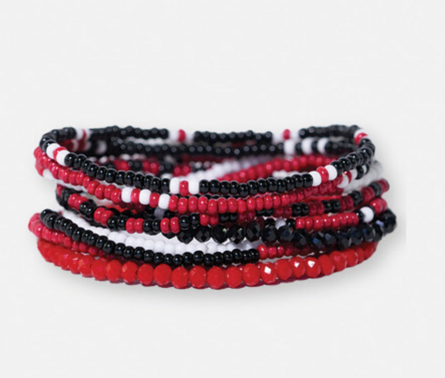 School Spirit 10 Strand Bracelet Set