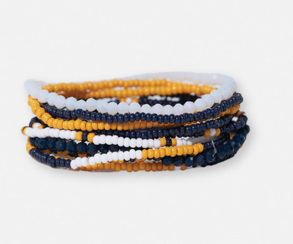 School Spirit 10 Strand Bracelet Set