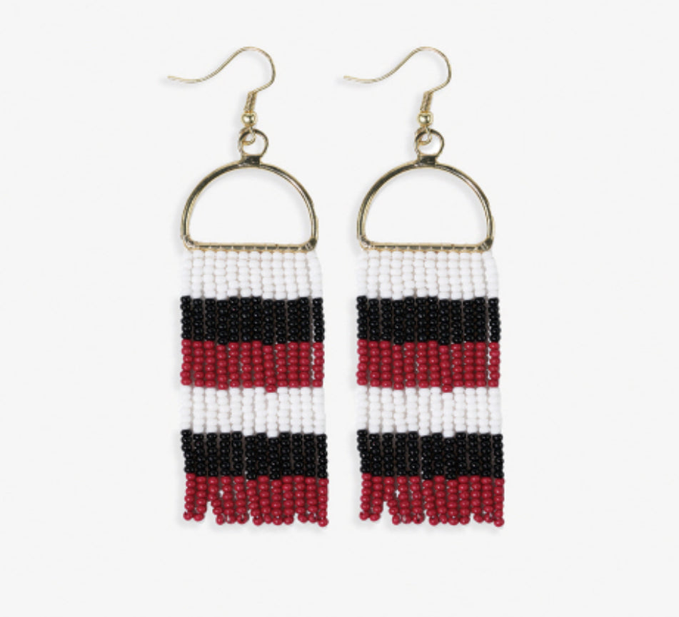 School Spirit Fringe Earrings