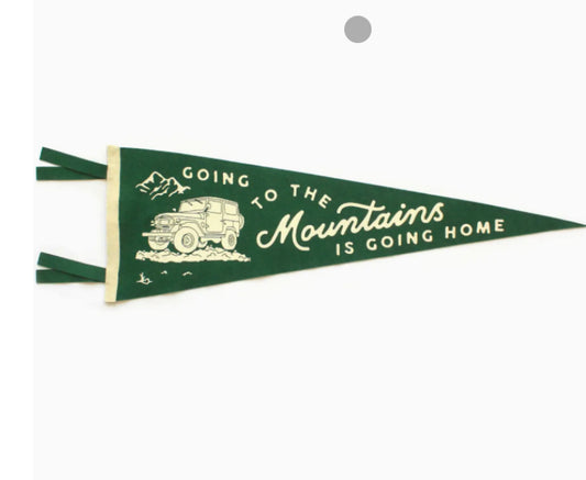 Going To The Mountains: Felt Wall Pennant