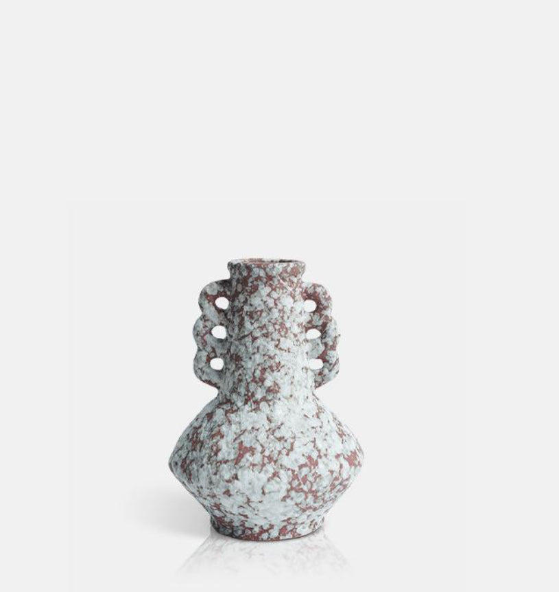 Brown + Cream Structural Vase