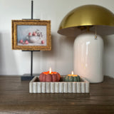 Fluted Beige Marble Tray